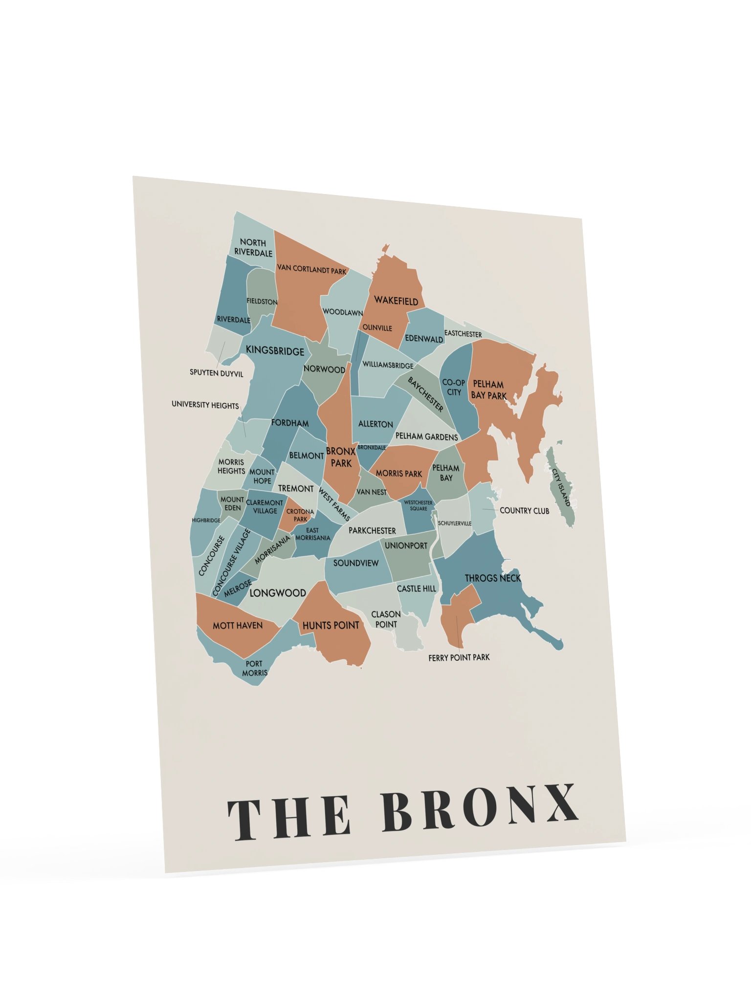 Bronx Neighborhood Map (Patina) [all] product image (5)