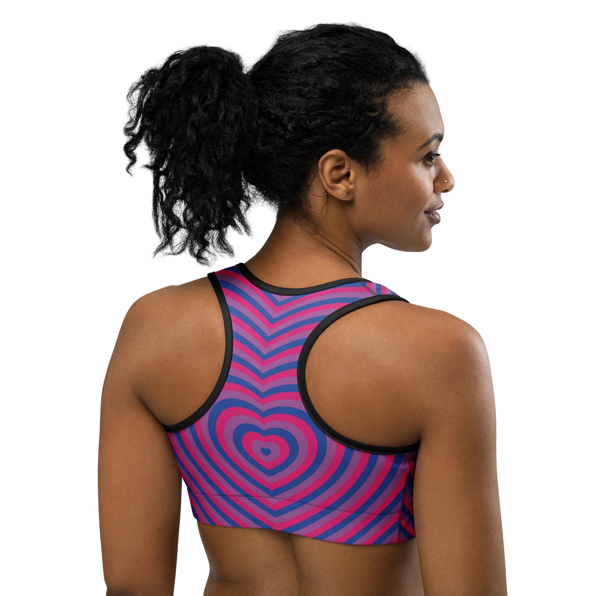 Bisexual Pride Hearts Sports Bra product image (4)