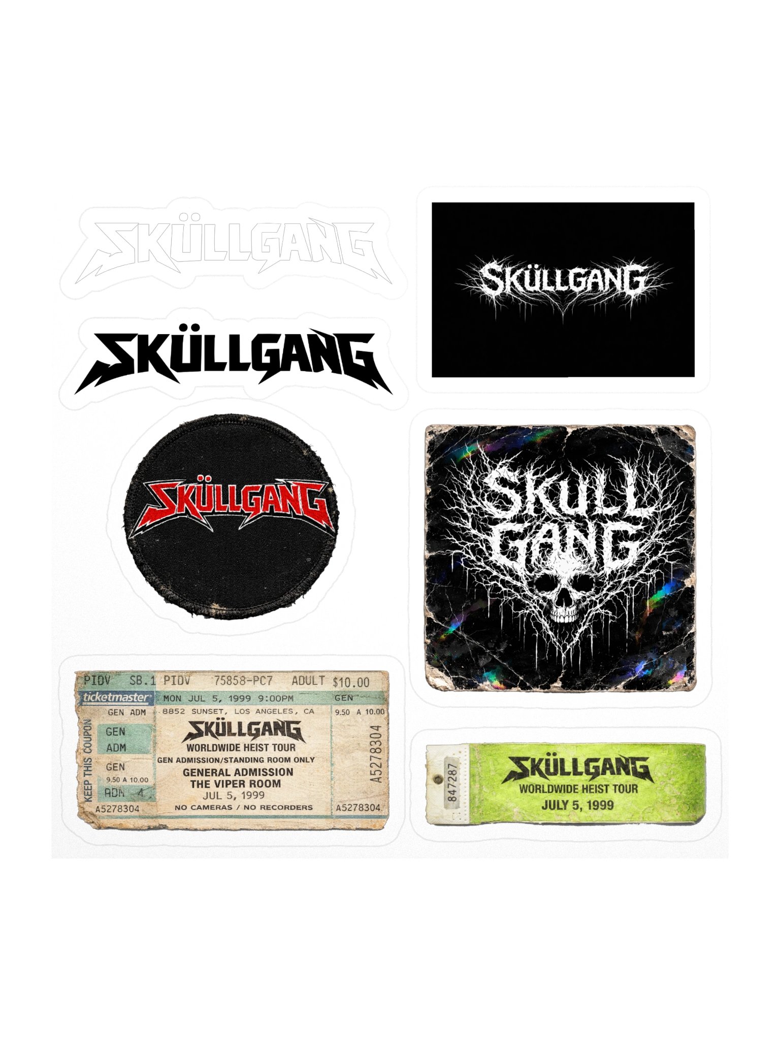 Sküllgang Kiss Cut Concert Sticker Collection product image (1)