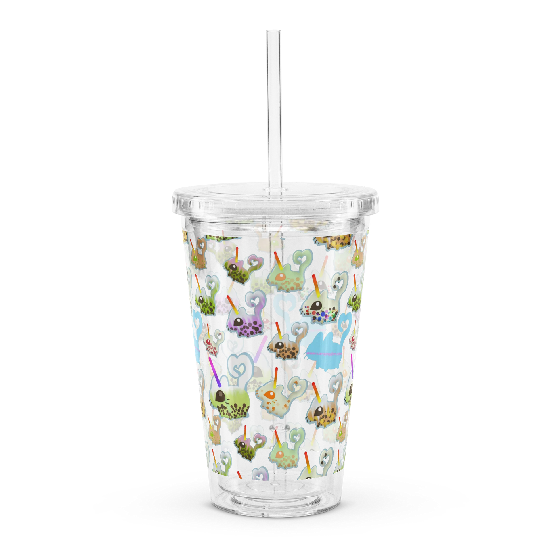 boba vanny pattern clear drink cup product image (2)