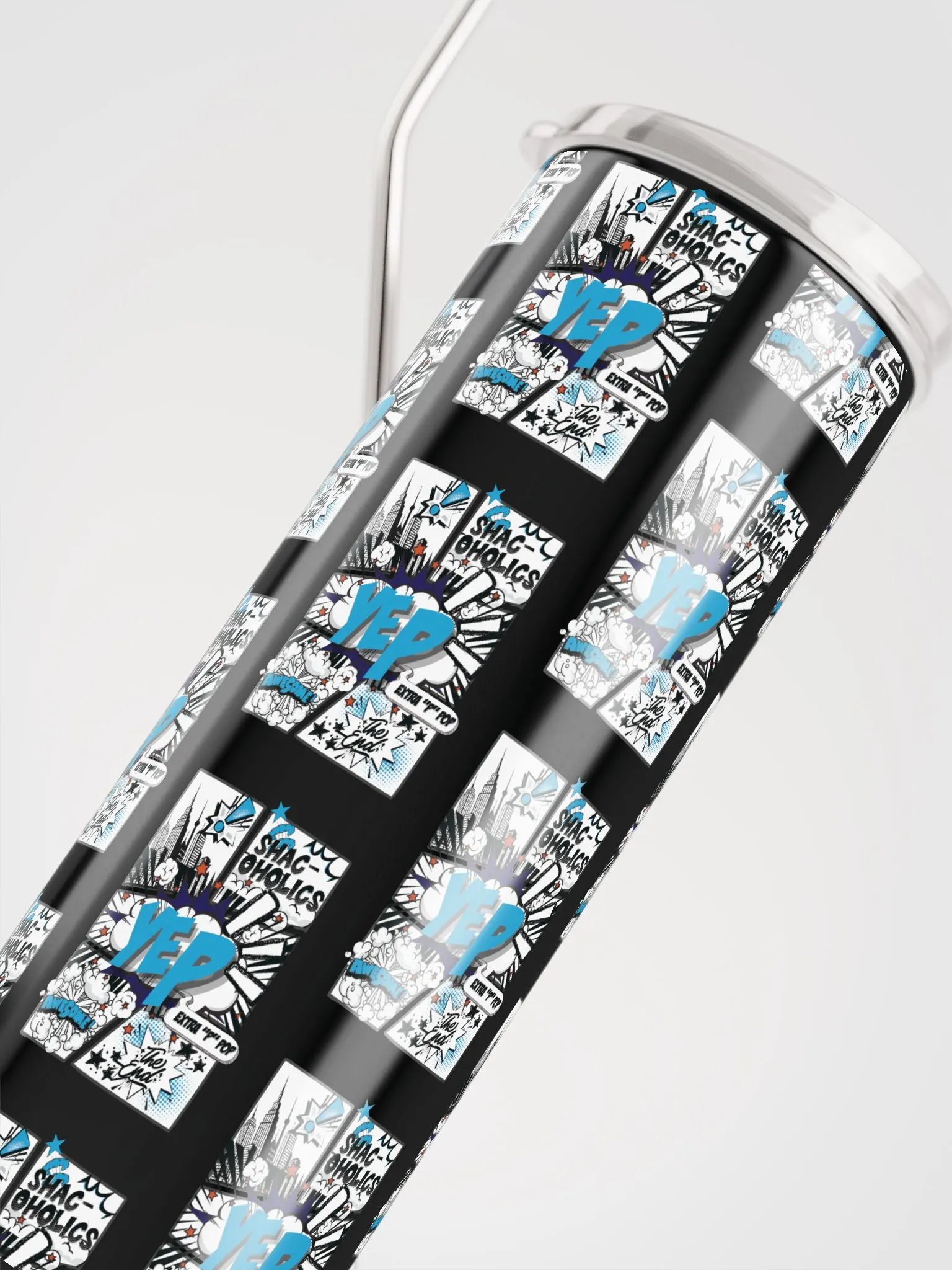 Shac-oholics Comic Blast Tumbler - Blue 