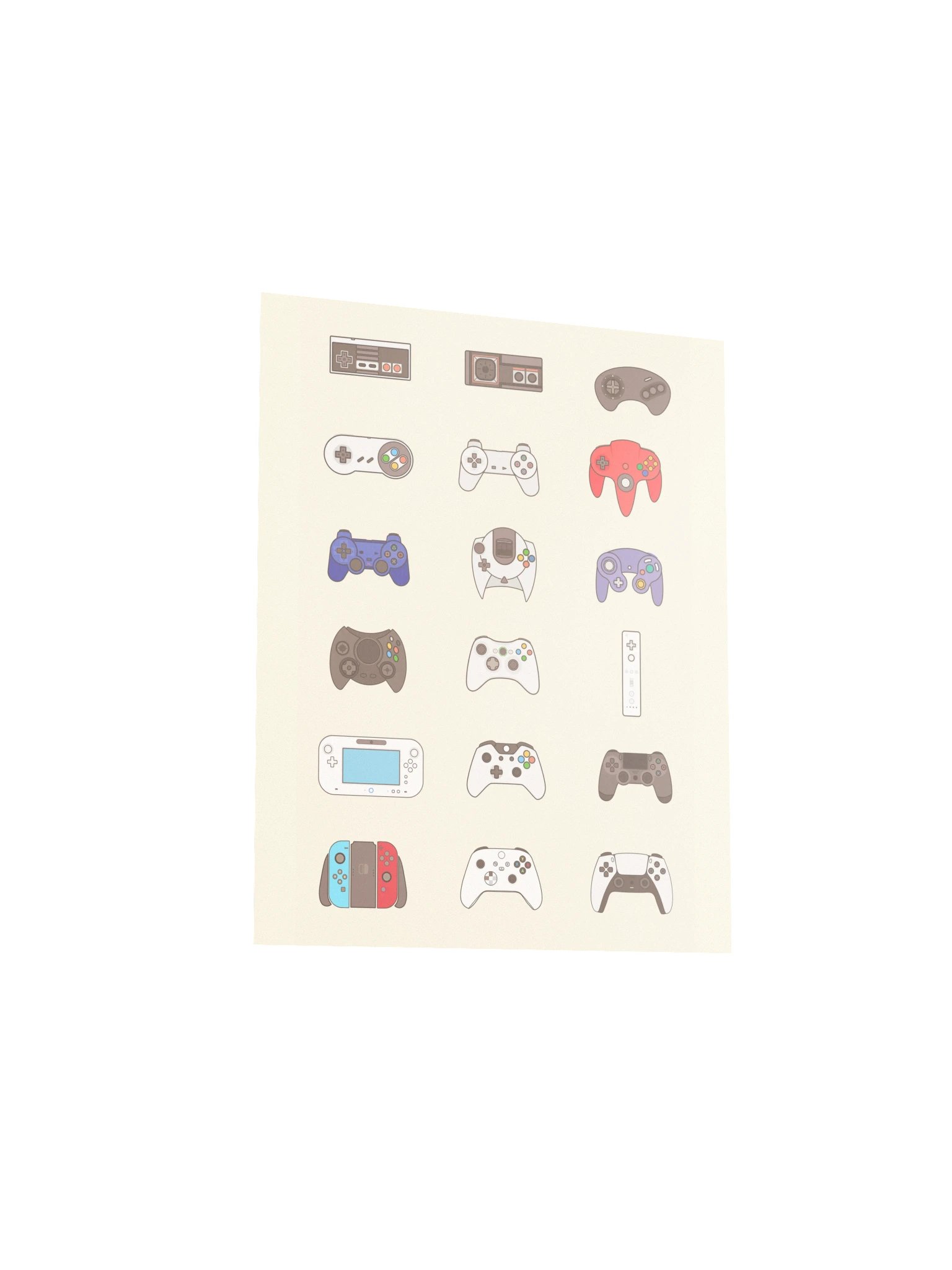 Video Game Controller Evolution (Beige) product image (3)