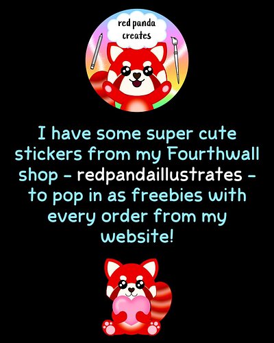 Did someone say freebie stickers? 👀

Every purchase from my website redpandacreates.com will receive some cute stickers from ...
