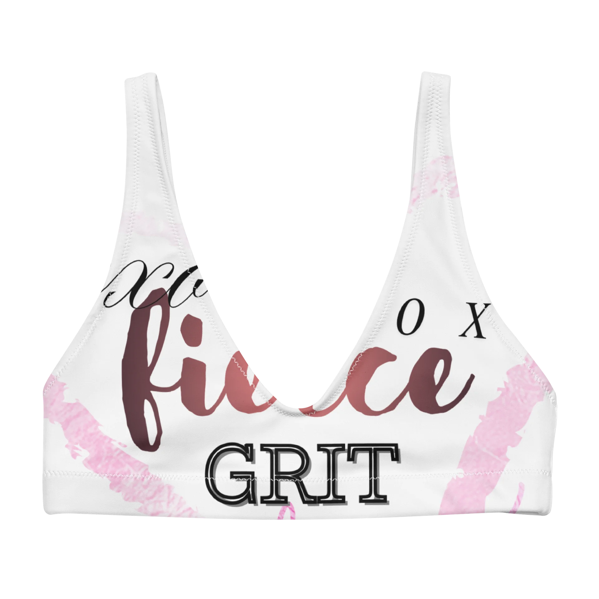 Fierce Grit Heart Graphic Bikini Top product image (1)