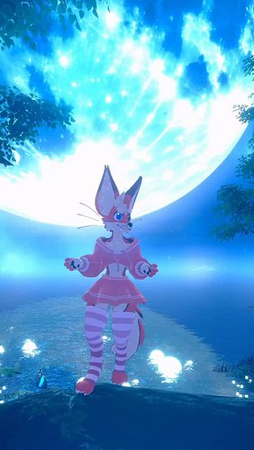 In the moonlight. 🌙 #VRChat #Furry #Femboy #Cute