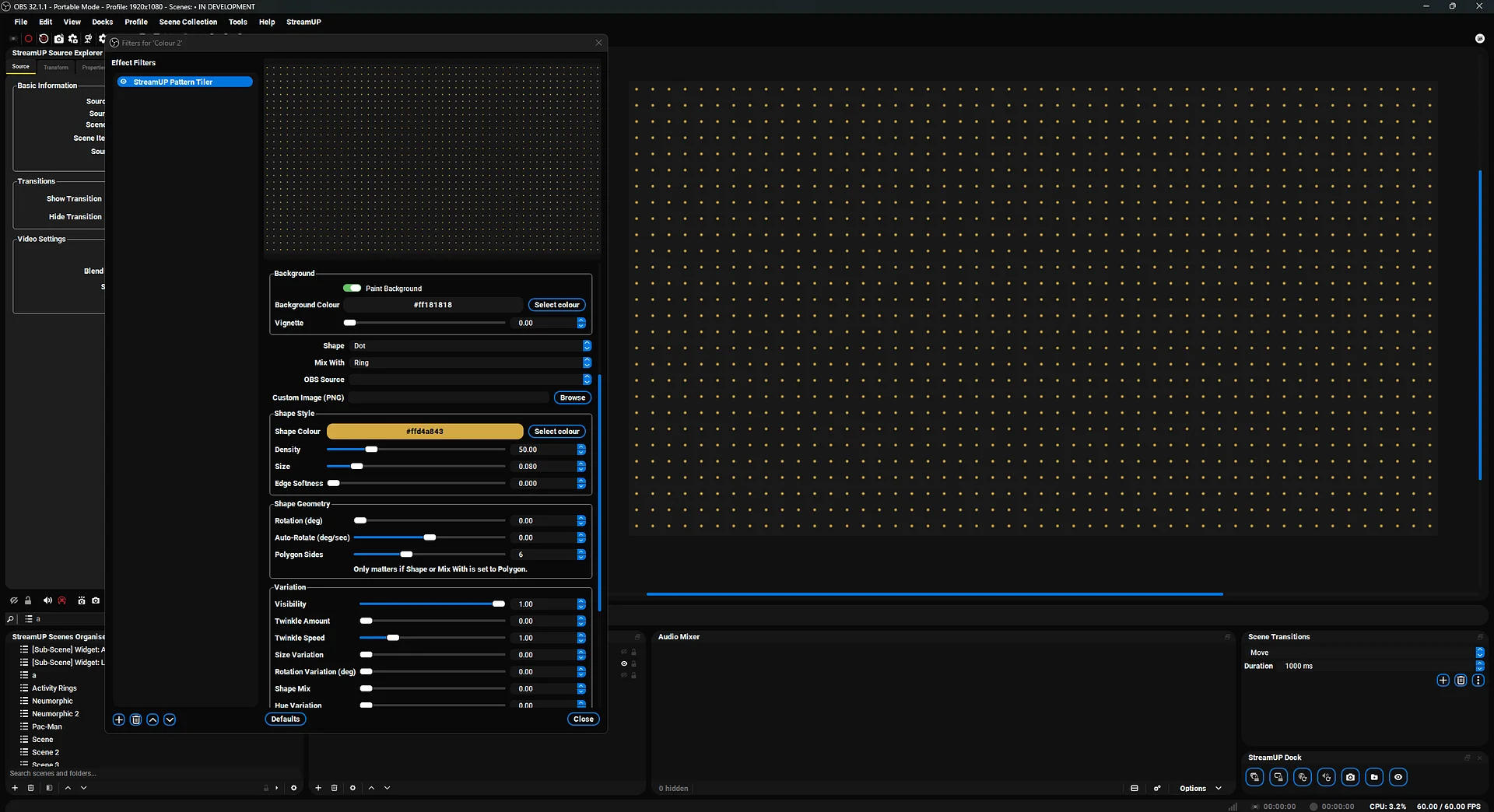 OBS Shader - StreamUP Pattern Tiler product image (1)