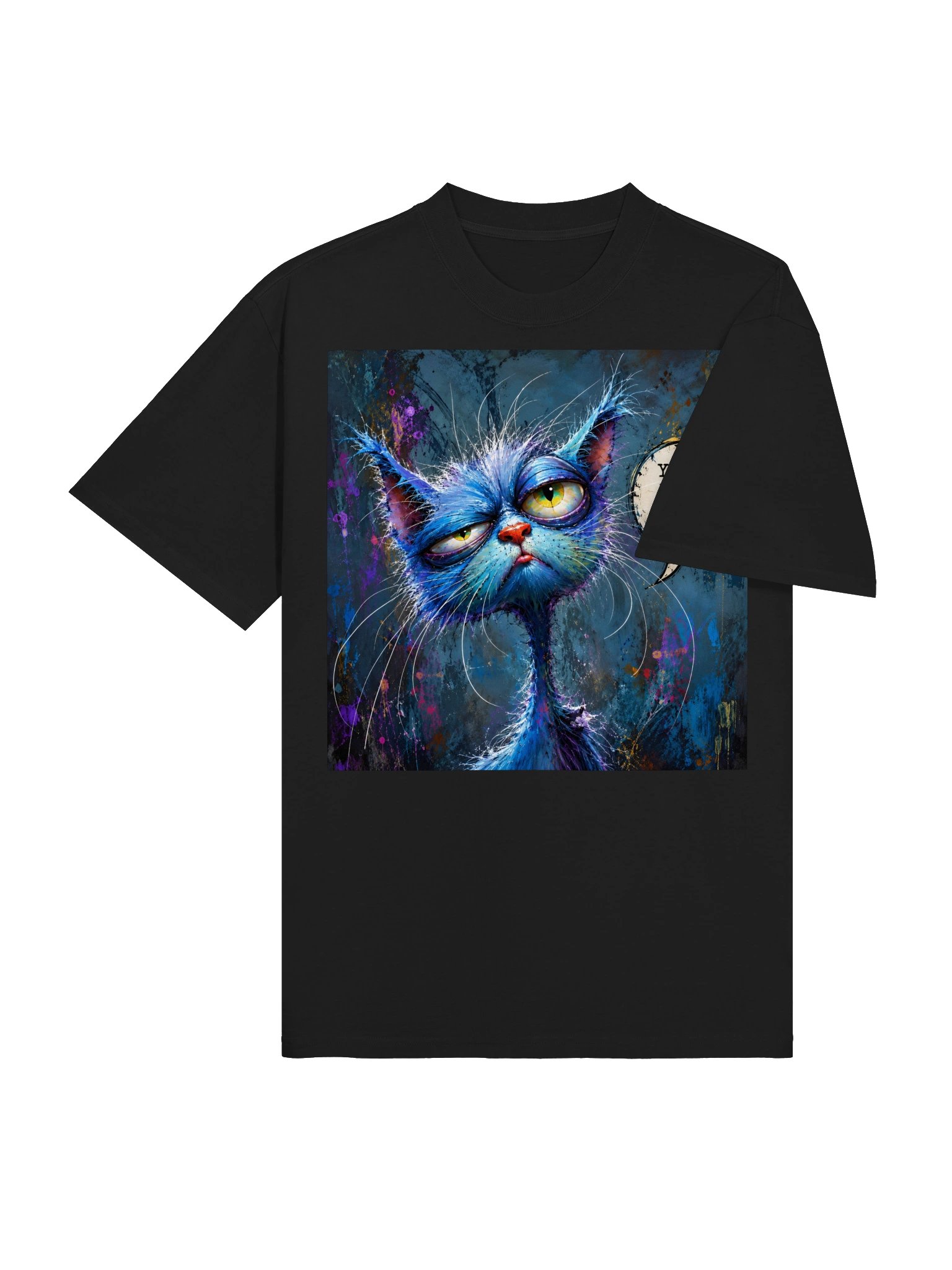 You’re Lucky I’m So Cute Blue Cat T-Shirt | Funny Unisex Graphic Tee | Colorful Artistic Cat Shirt product image (5)