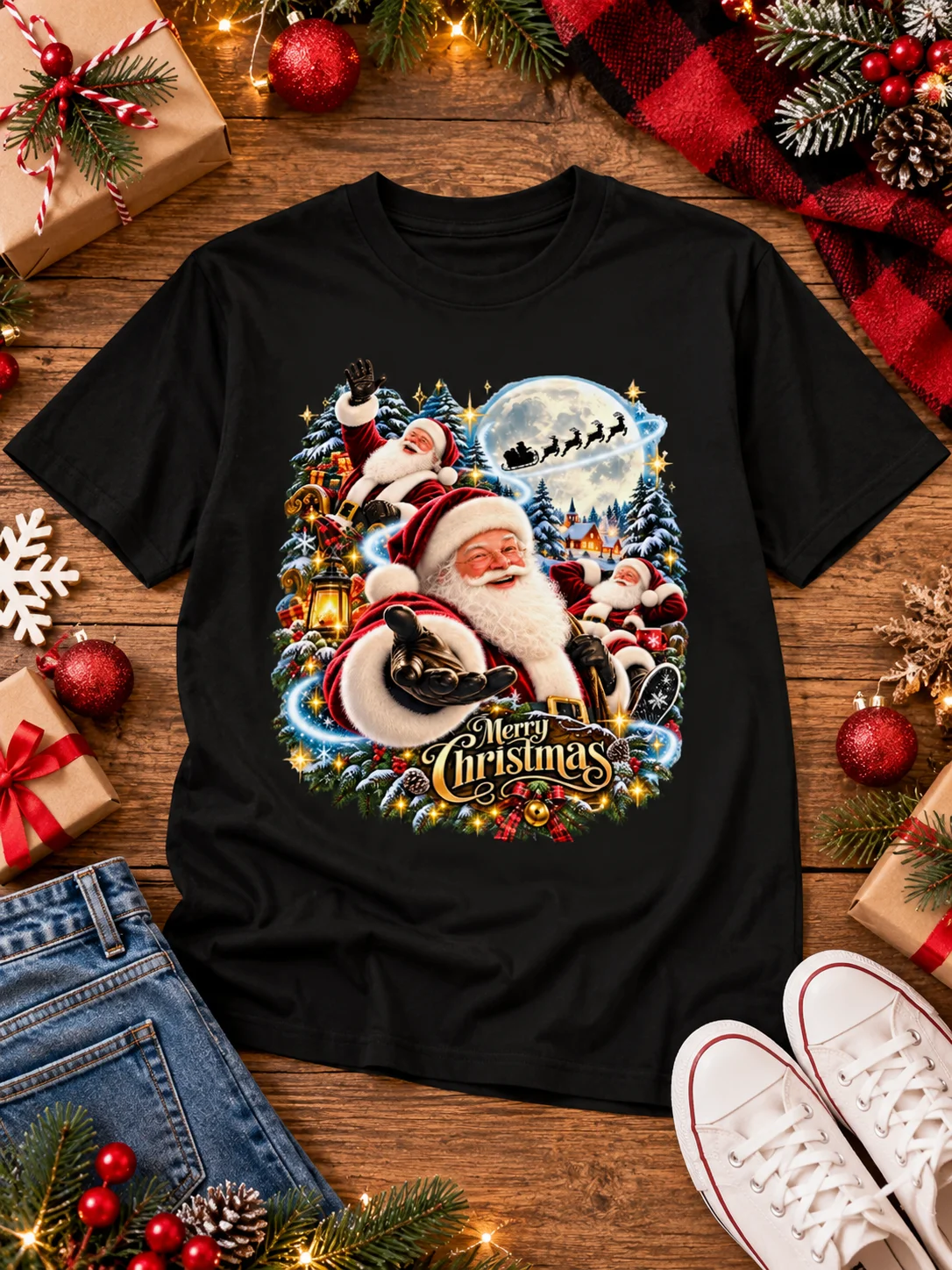 Merry Christmas Santa Oversized T-Shirt product image (1)