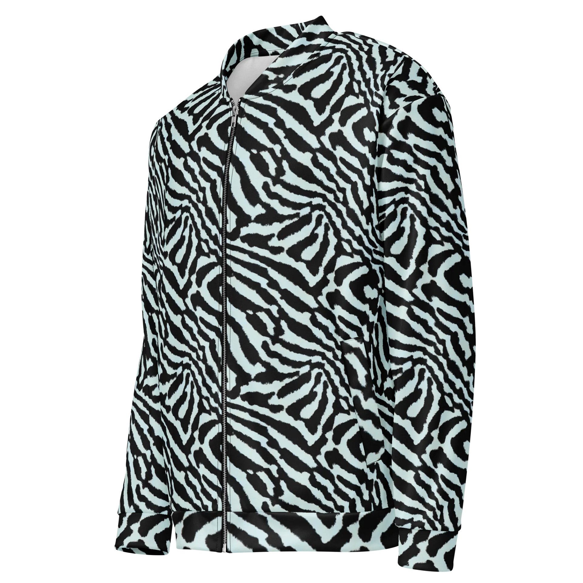 Blue Zebra Bomber Jacket product image (3)