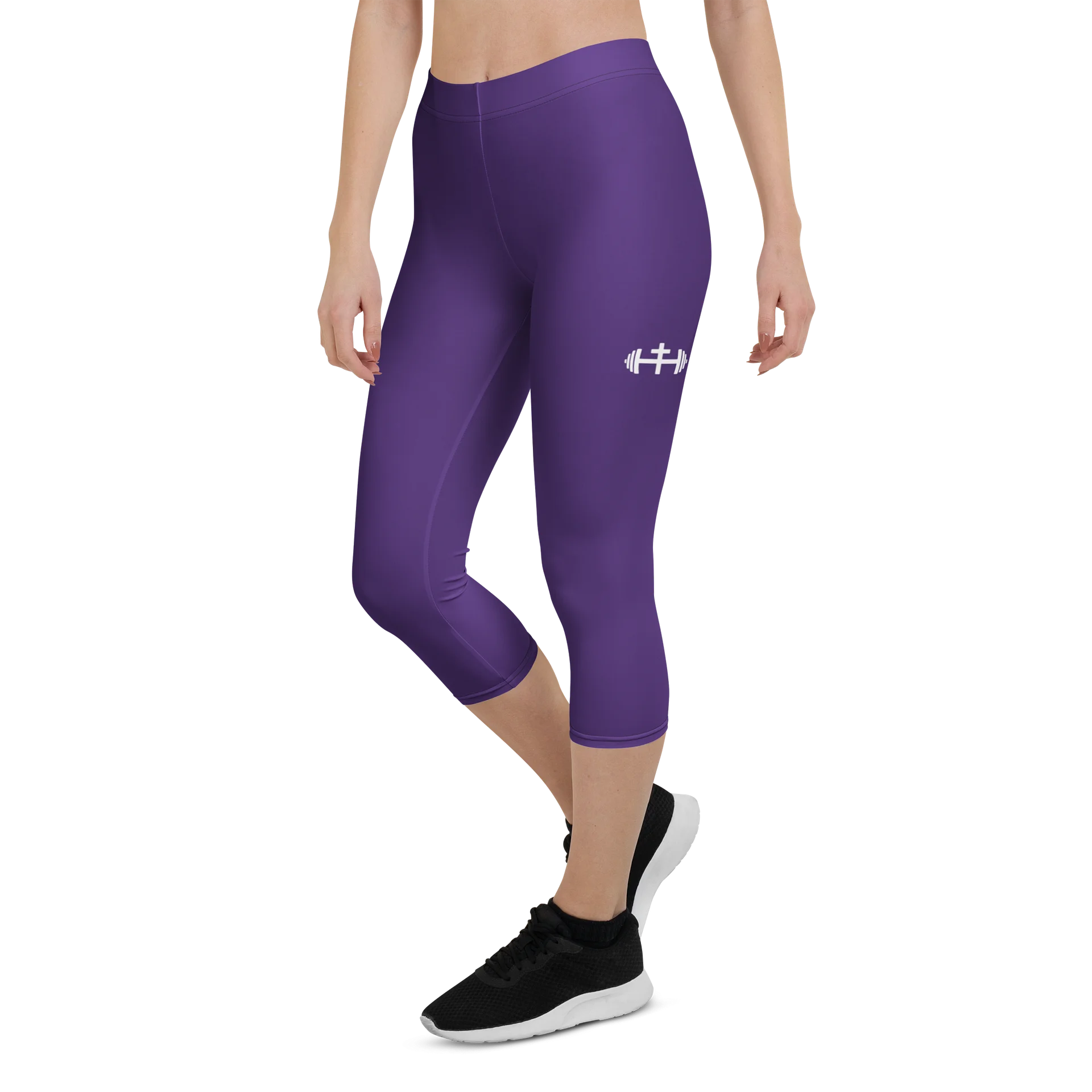 His House Womens Performance Crop Leggings - Purple product image (6)