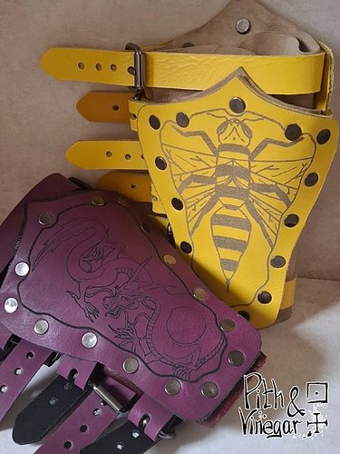 I've been busy making some custom bracers lately.

I still have plenty of colours and designs on the stall, but if you want a...