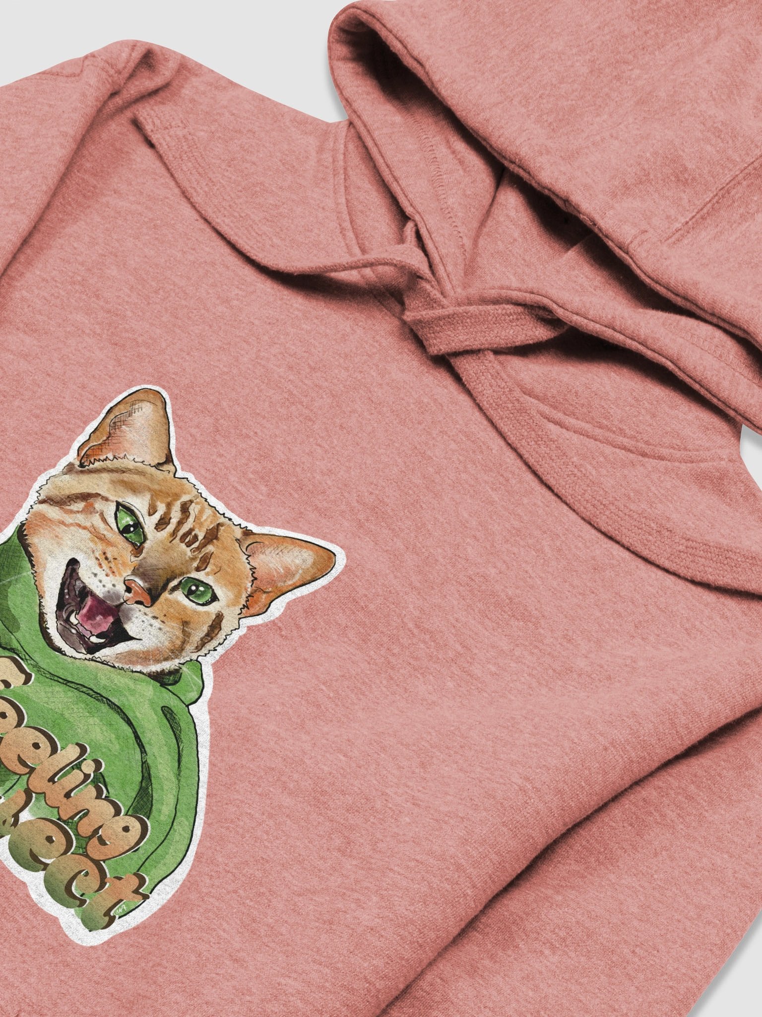 Feeling Purr-fect Cat with a scarf Hoodie All colors - Large Print product image (17)