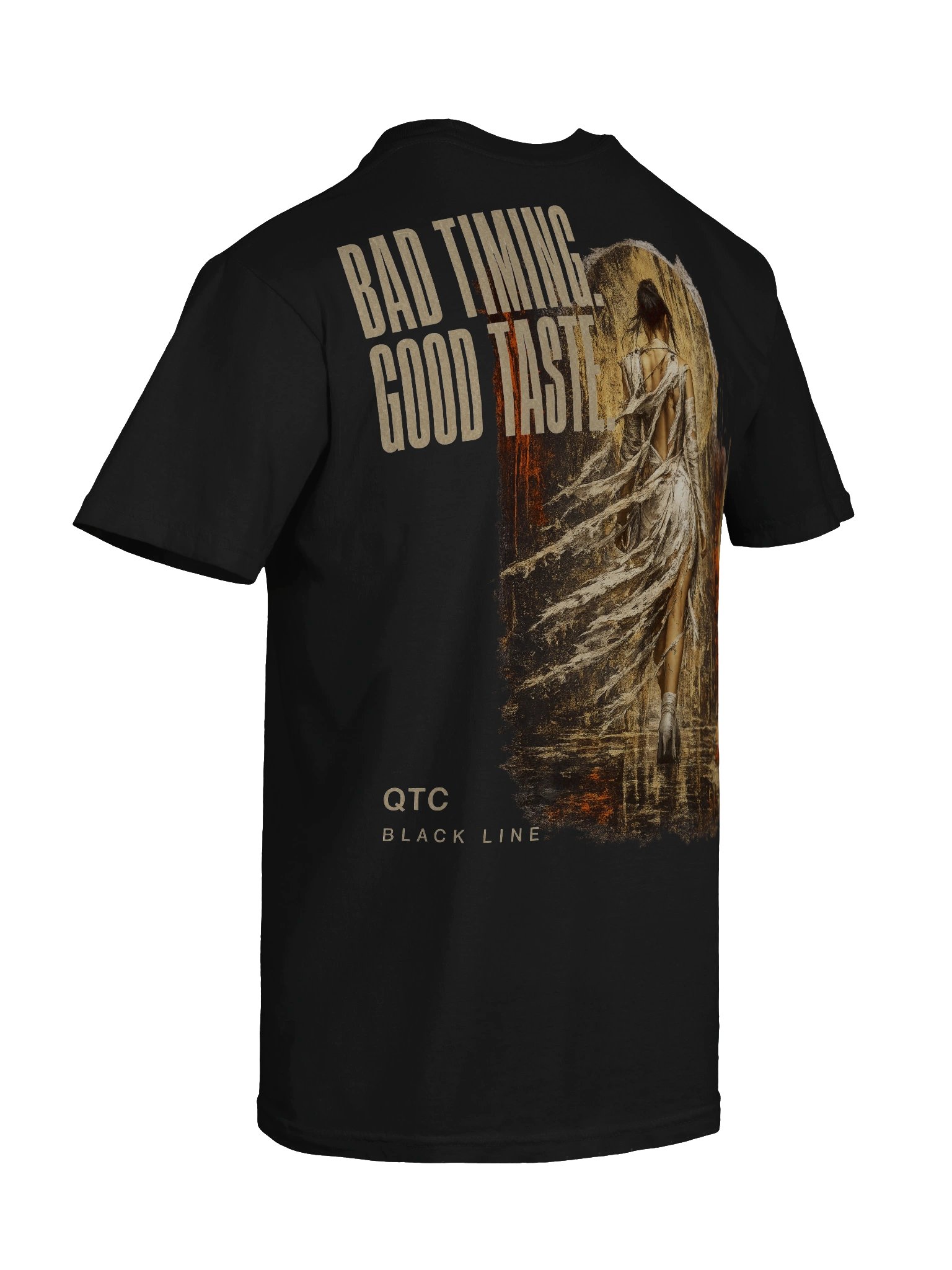 QTC — Bad Timing. Good Taste. Tee | Black Line product image (8)