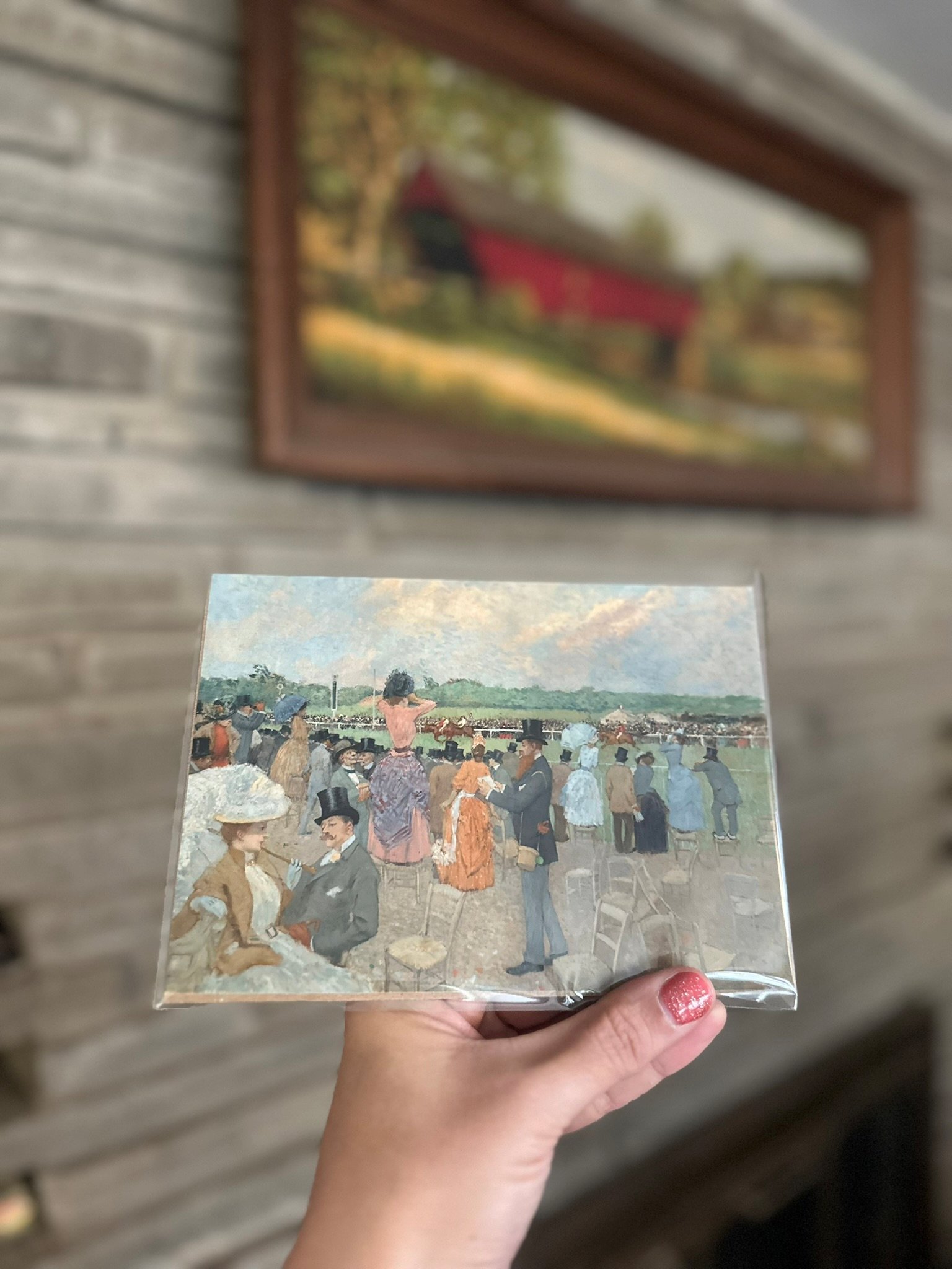 Jean-Louis Forain "The Races at Longchamp" Vintage Equestrian Giclee Fine Art Print | 5x7 | The Ribbon Room product image (1)