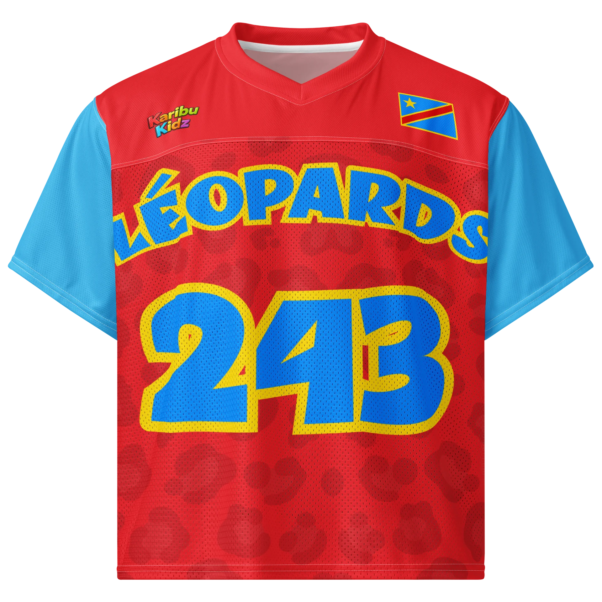 RED & BLUE Tobeta Bango™ Léopards 243 Street Jersey product image (1)