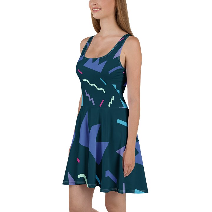 Retro Geometric Allure Skater Dress product image (1)