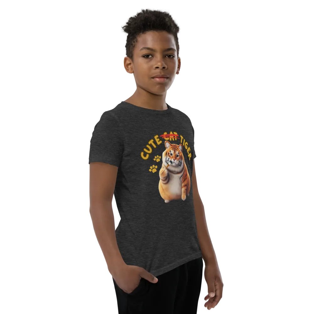 'Cute Not Cat But Tiger' Youth T-Shirt 🐱🐯😄 product image (53)