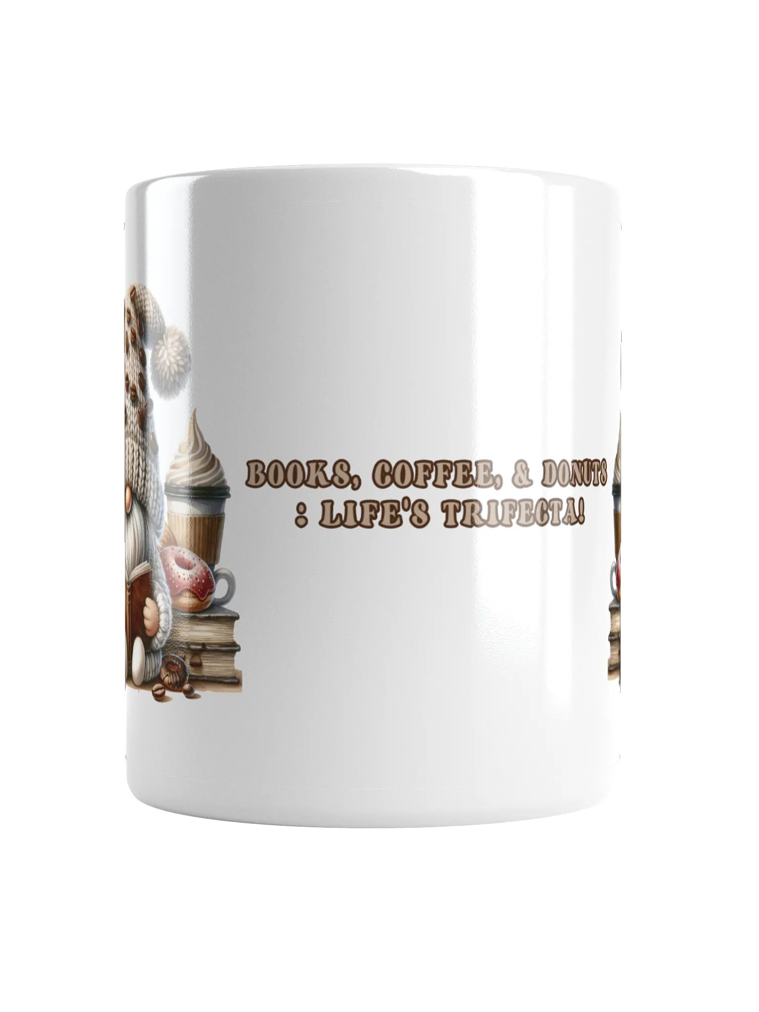 Gnome Books Coffee Donuts Ceramic Mug product image (6)