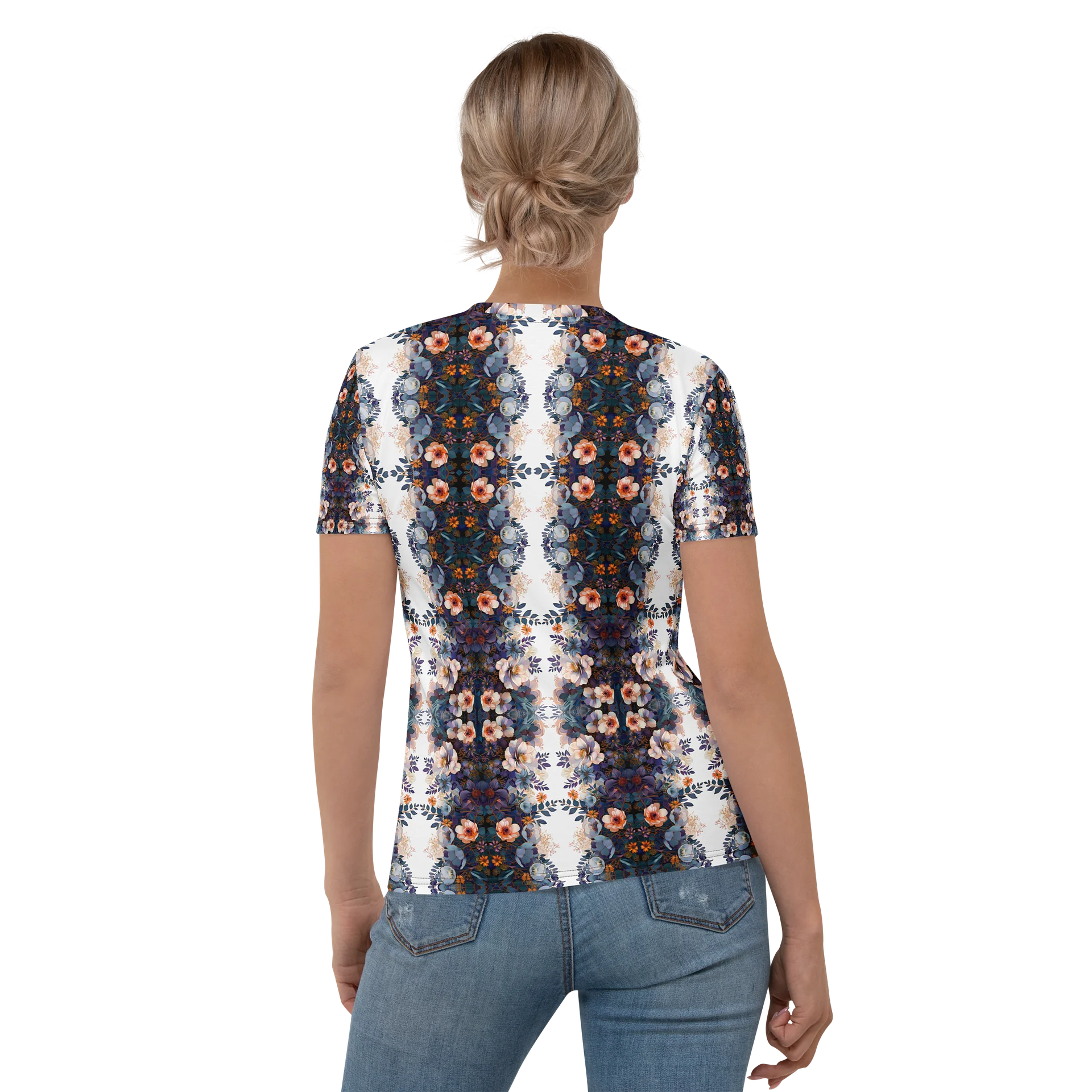 Floral Mirror: Elegantes Allover-Blumen-Shirt Women's T-Shirt product image (2)