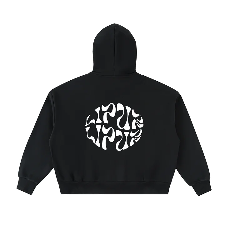 Lipur World - Fleeced Full-Zip Boxy Hoodie product image (2)