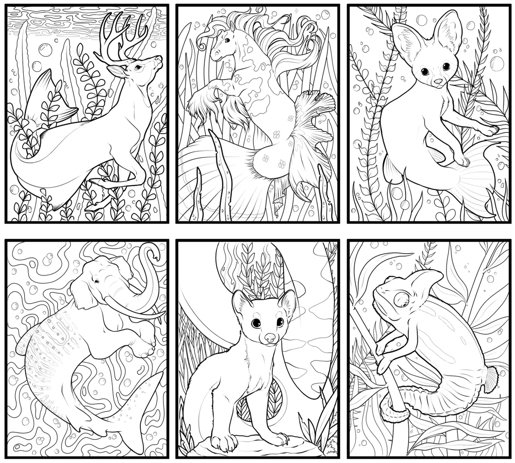 Diving Deep: An Embellished Coloring Book - set 1 product image (3)