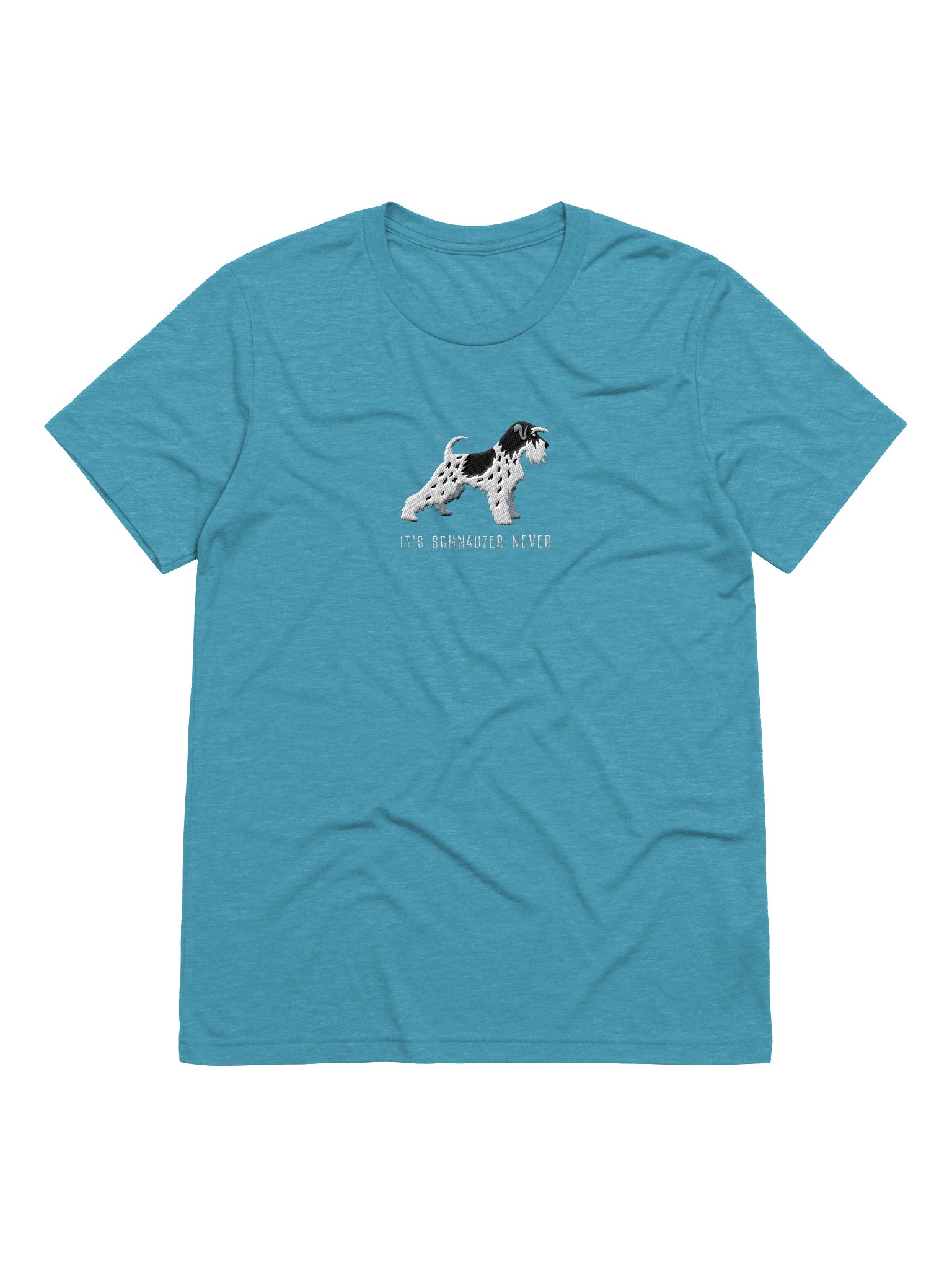 It's Schnauzer Never T-Shirt(Embroidered) of a Miniature Schnauzer(Parti, Black & White) product image (61)