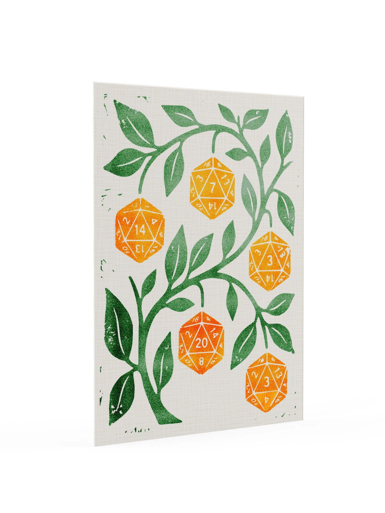 Oranges D20 Botanical Board Game Room Poster - UNFRAMED product image (4)