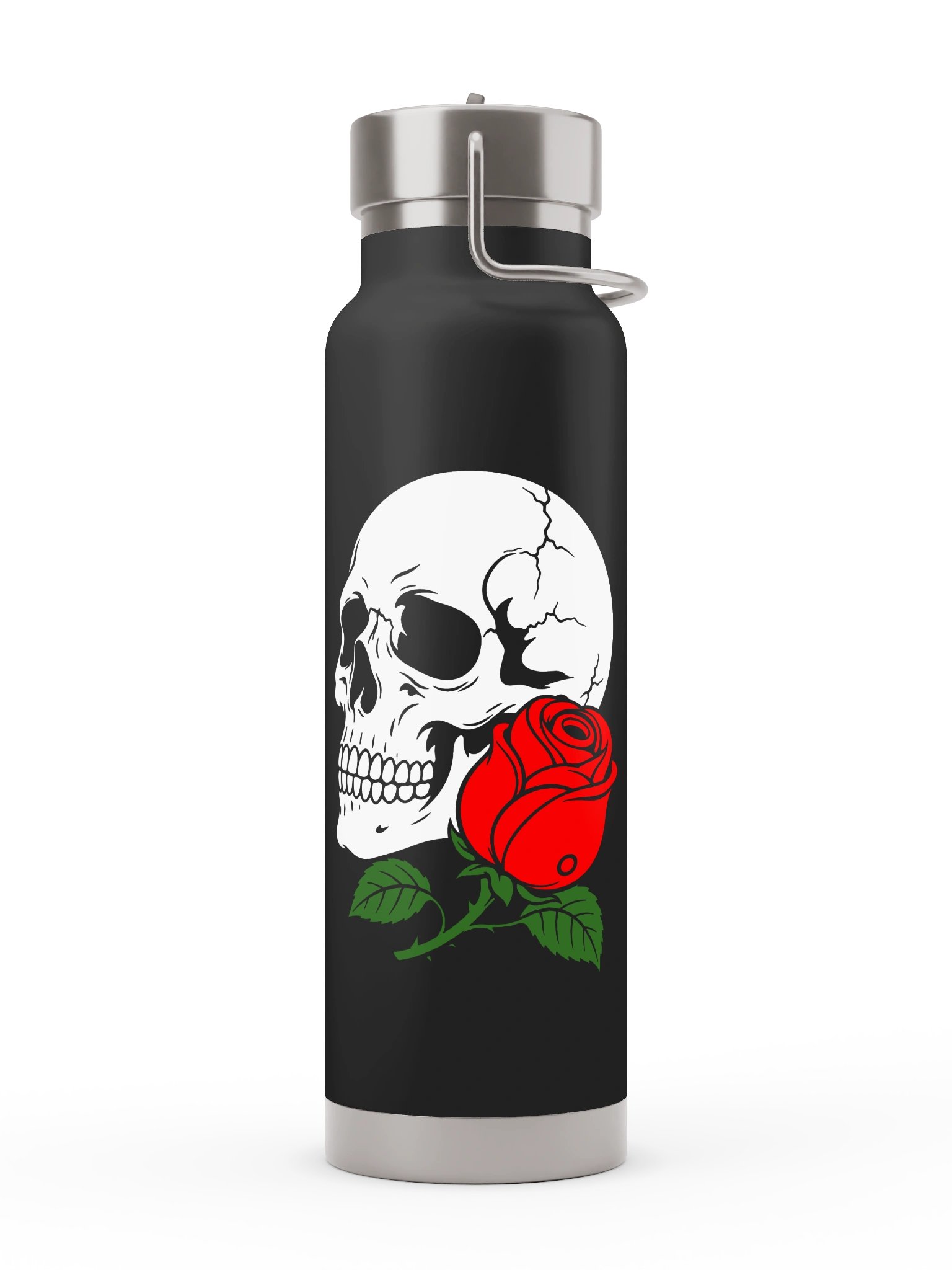 Skull & Rose Insulated Bottle with Straw Lid product image (1)