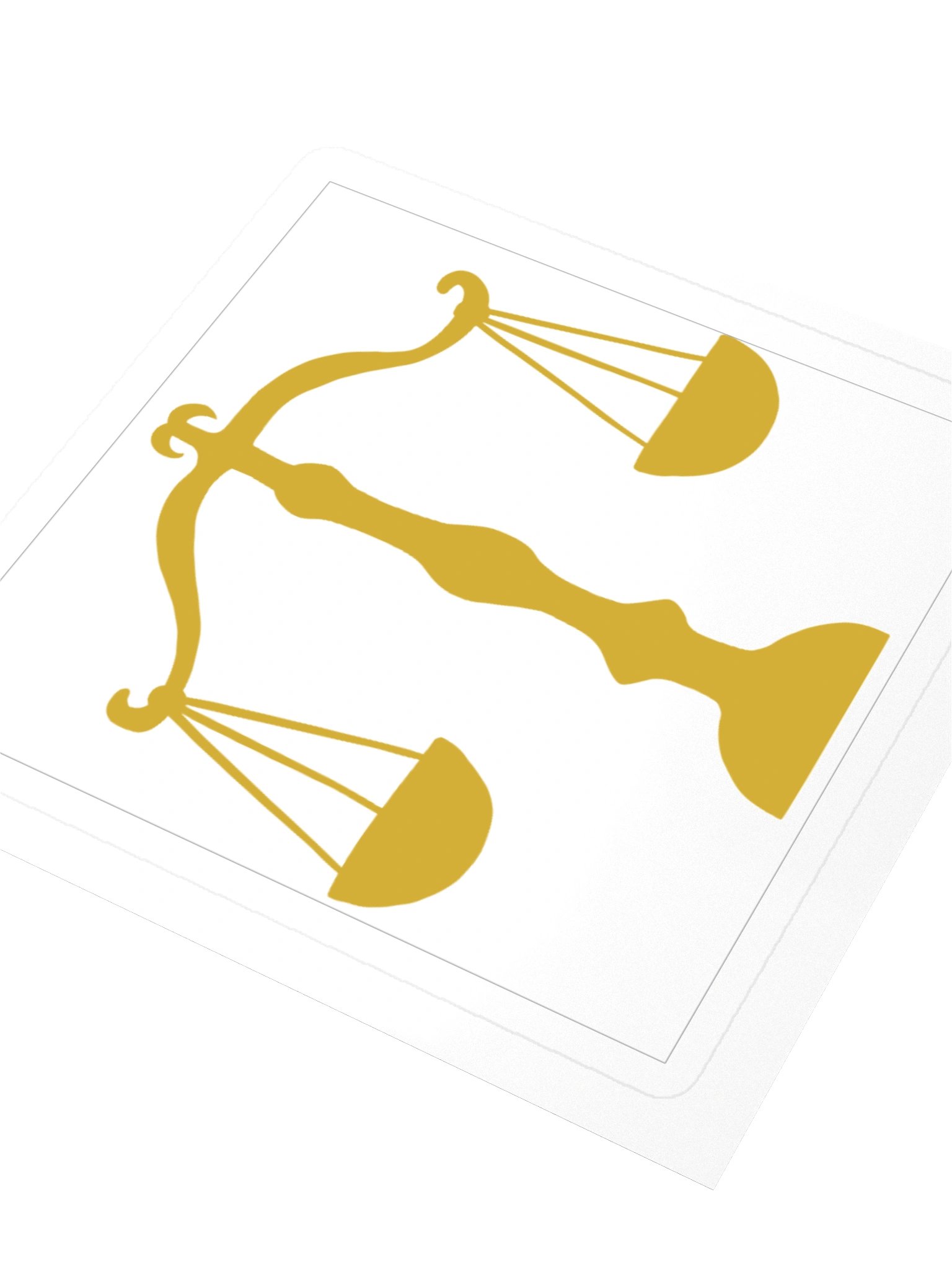 Libra Zodiac Sticker — Golden Scales of Justice Design product image (3)