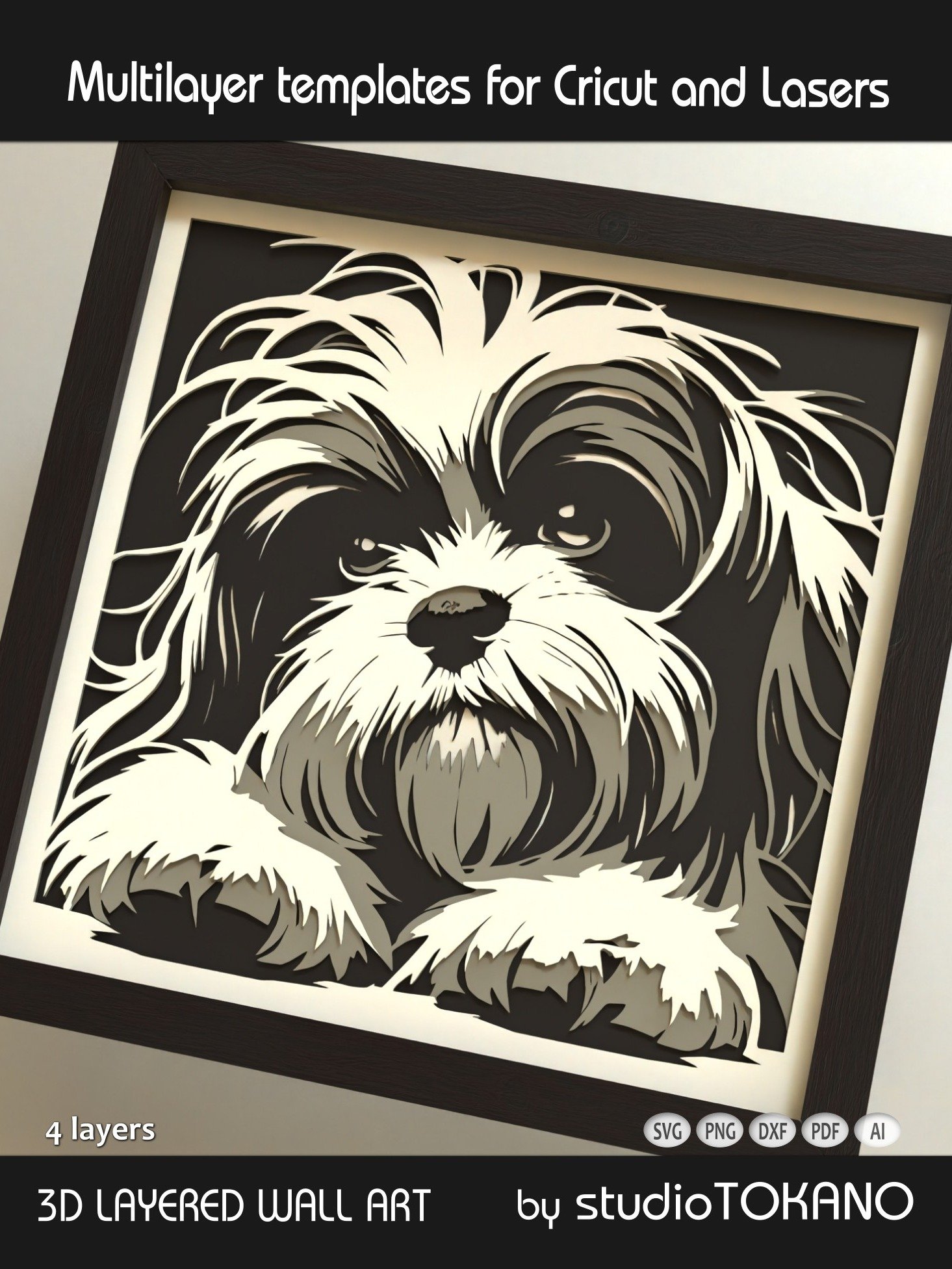 Cute Dog 3D Cricut Project product image (2)