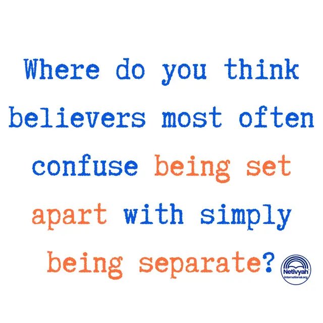 Being set apart is not the same thing as being withdrawn, harsh, or superior. Scripture calls God’s people to visible faithfulness among the nations. Where do you think believers most often confuse holiness with distance? #SetApart #Holiness #1Peter2 #BibleStudy #JewishRoots #Discipleship #netivyahinternational #bethshulam