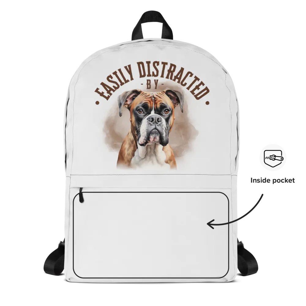 Easily Distracted By Boxer All-Over Print Backpack product image (5)