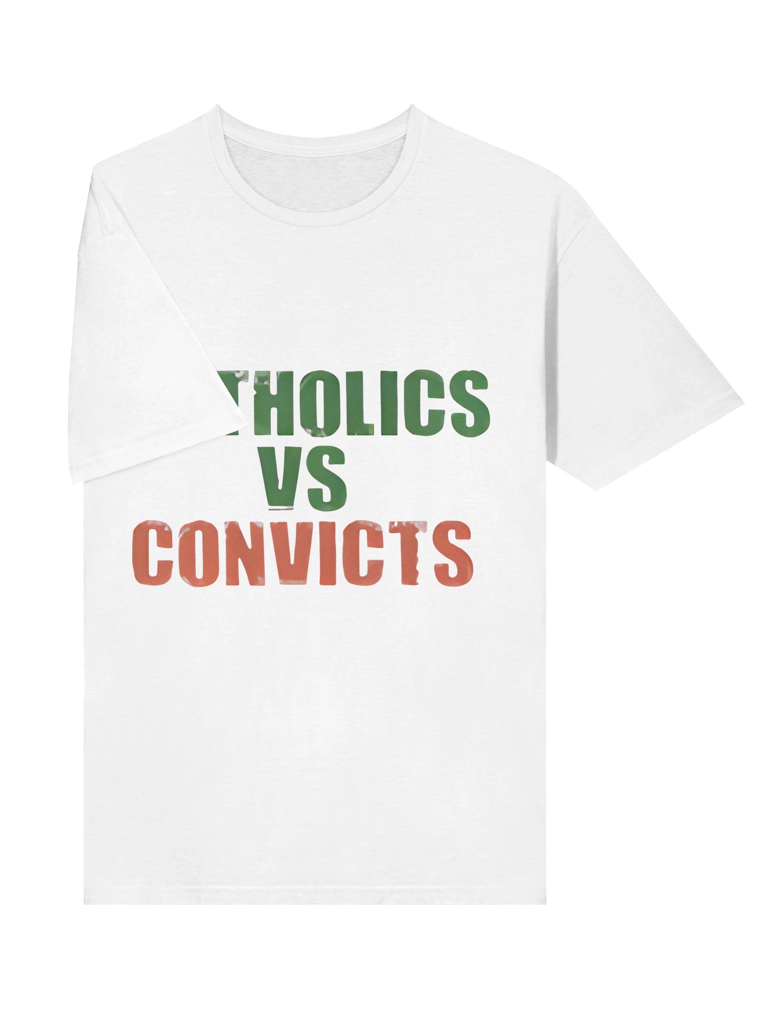 Catholics vs Convicts T-Shirt — Retro Rivalry Faith & Football Tee product image (3)
