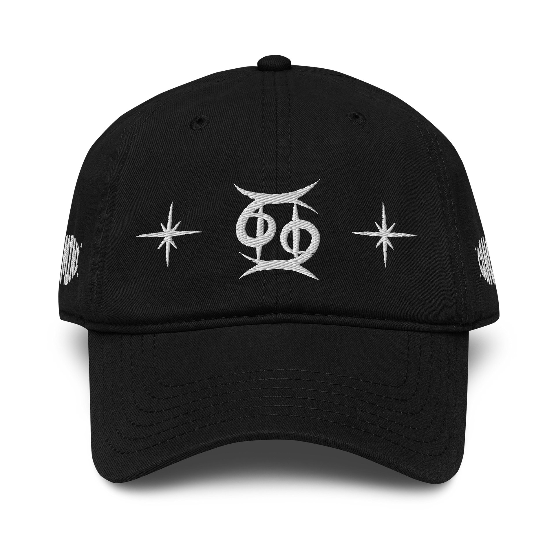 gemini-cancer cusp dad hat (white) product image (1)