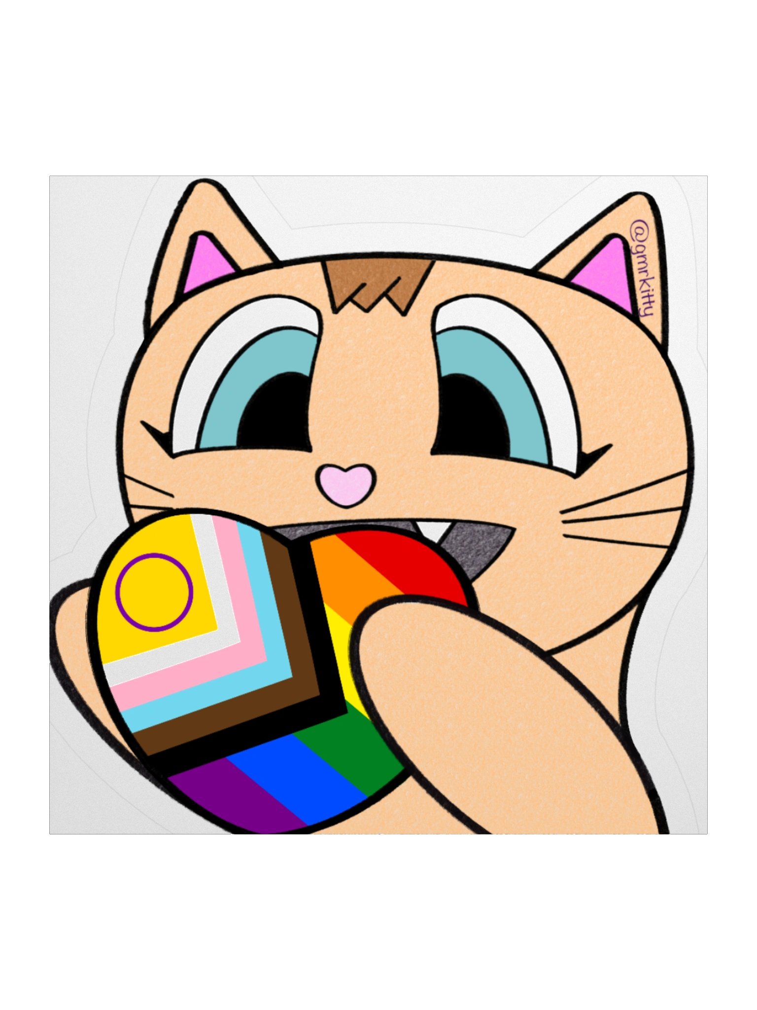 Progress Pride Kitty Sticker product image (2)
