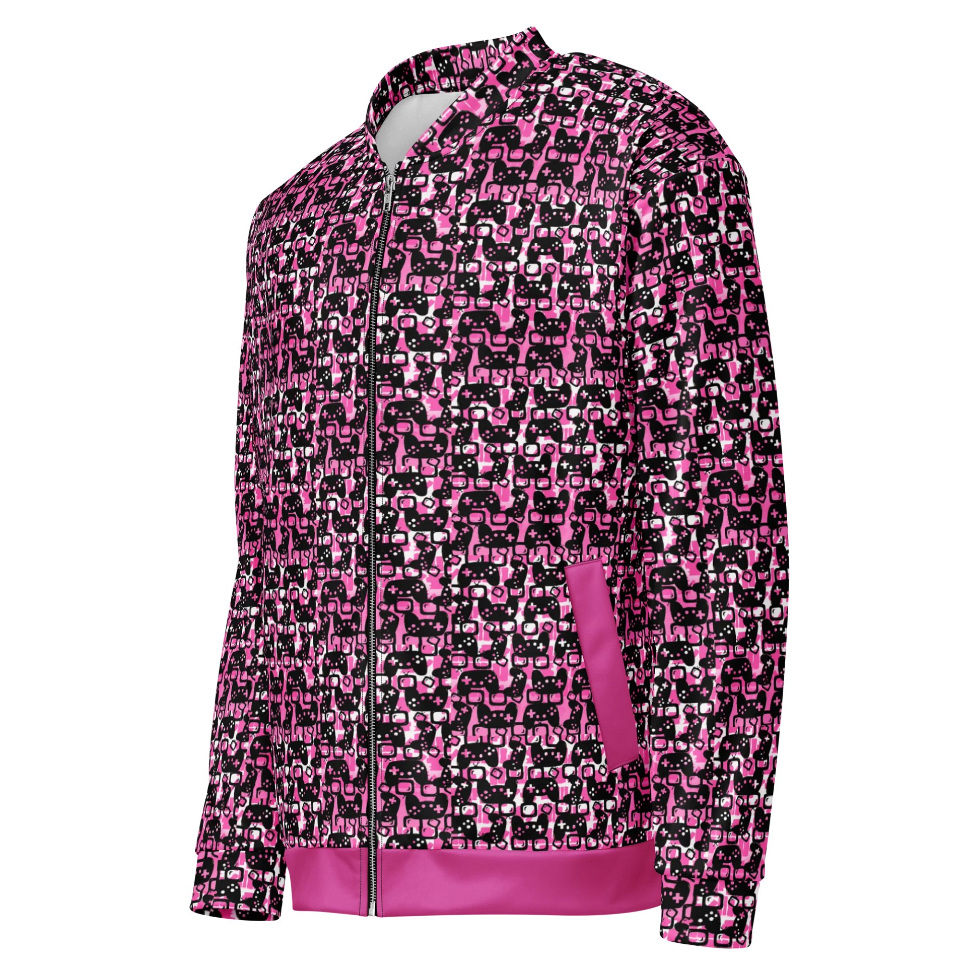 Story Lover Unisex Bomber Jacket (Pink and Black) product image (4)