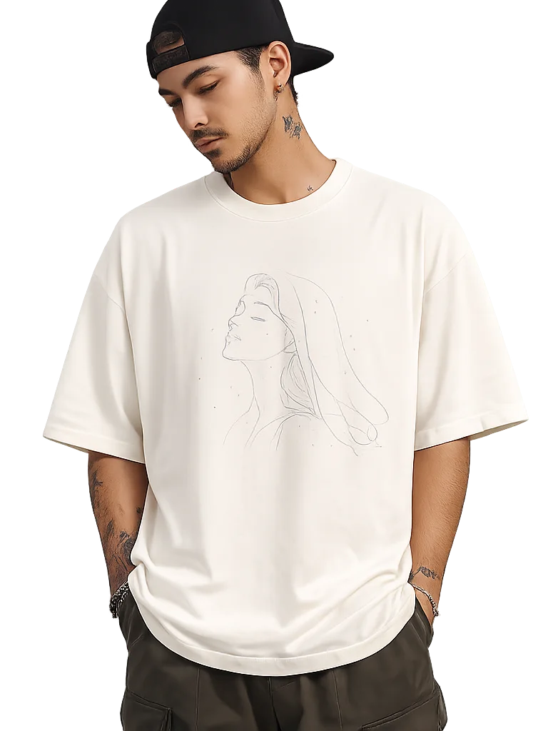 Lunar Veil // Celestial Portrait Heavyweight Box Tee product image (18)