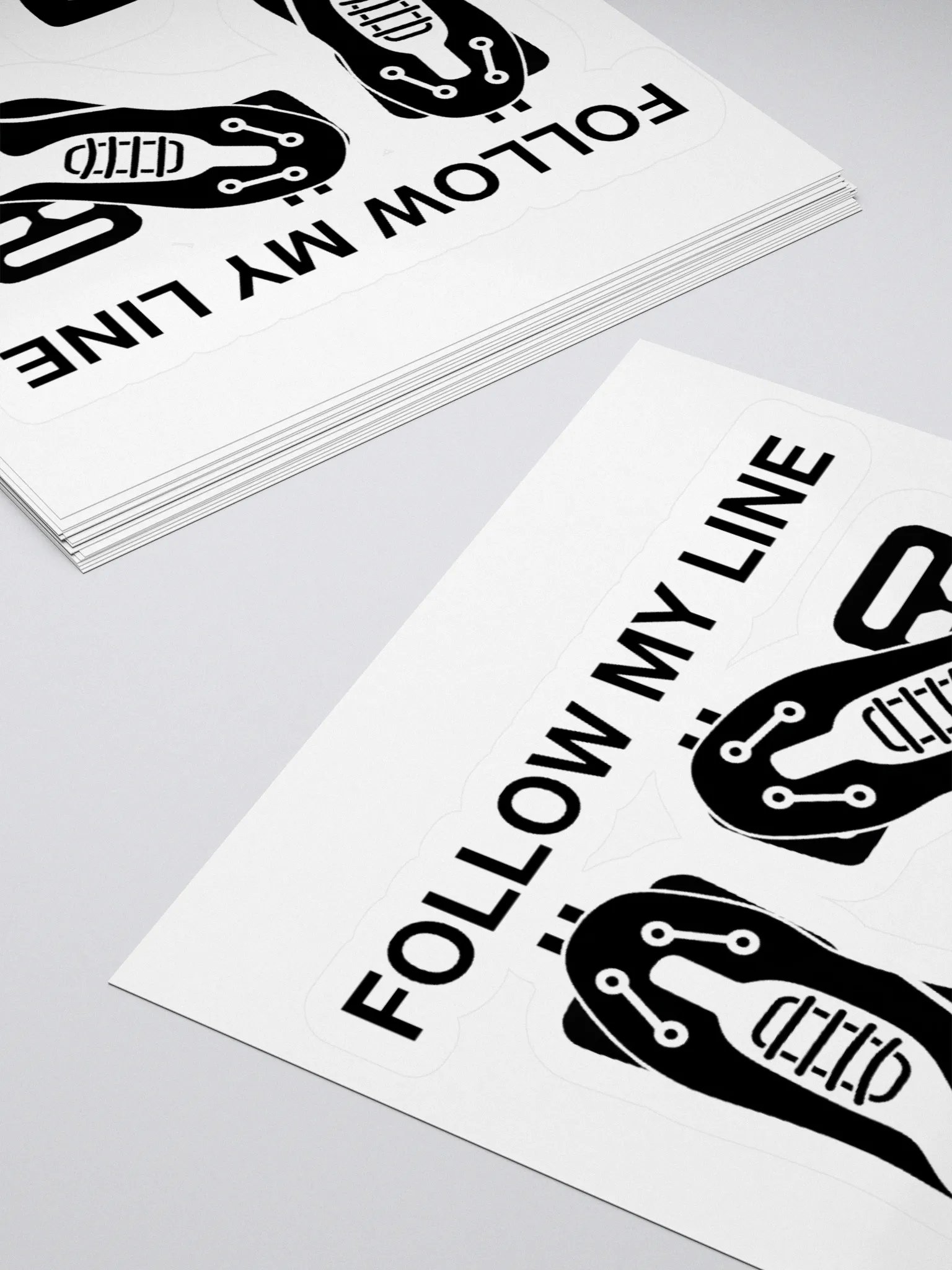 Follow My Line Sticker Black on White v2 product image (4)