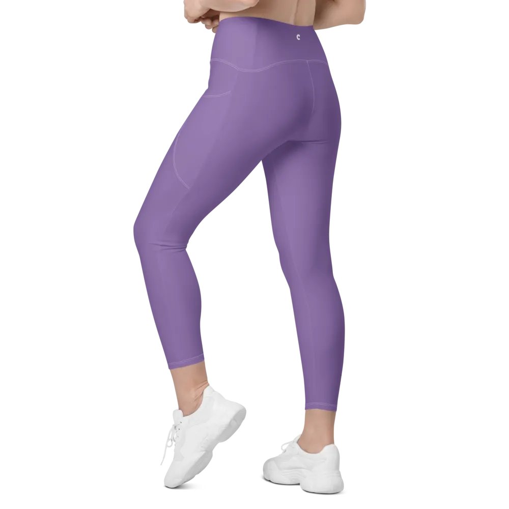 Purple Crossover Leggings with Pockets product image (1)