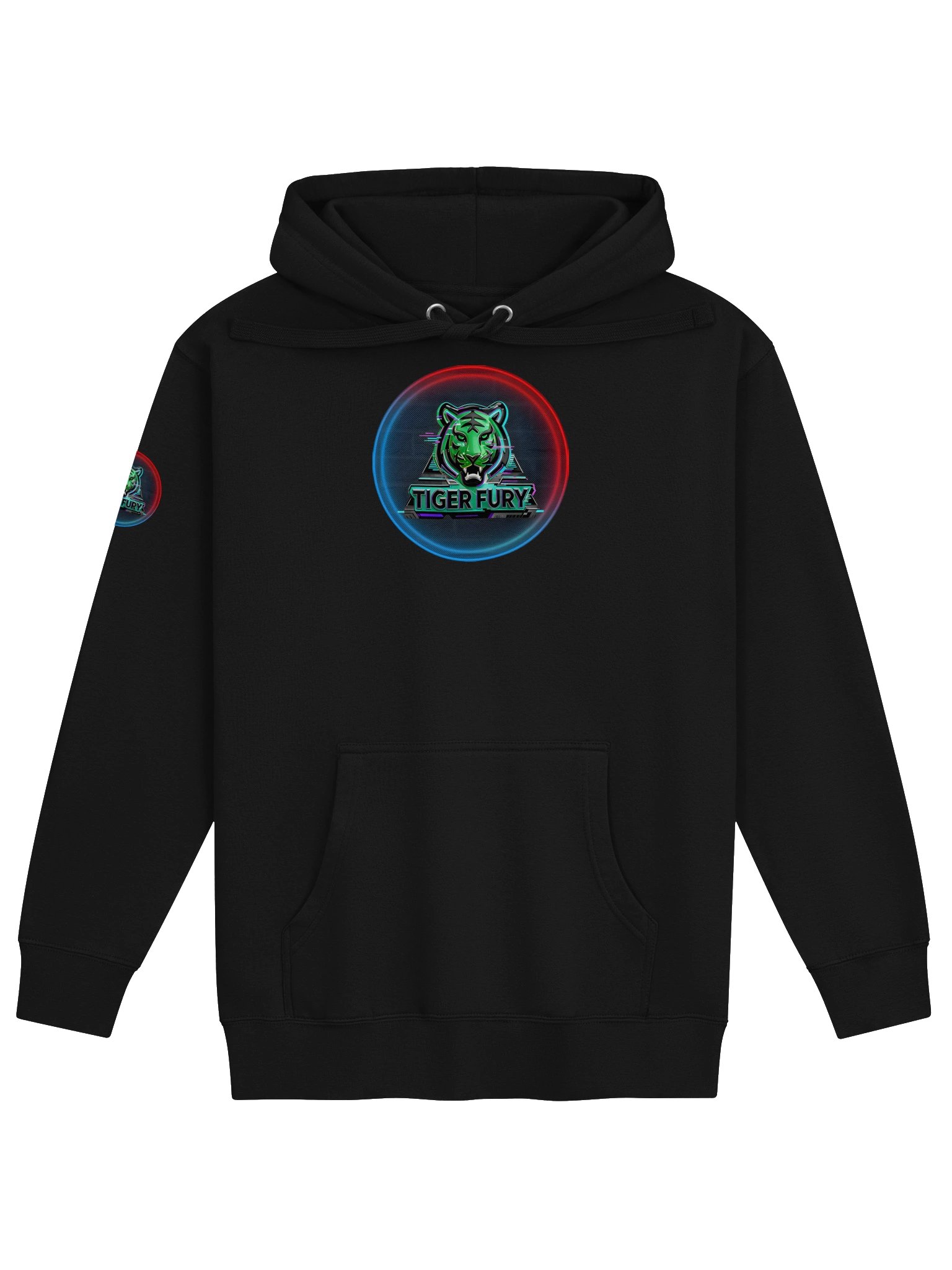 Tiger Fury Neon Emblem Hoodie product image (1)