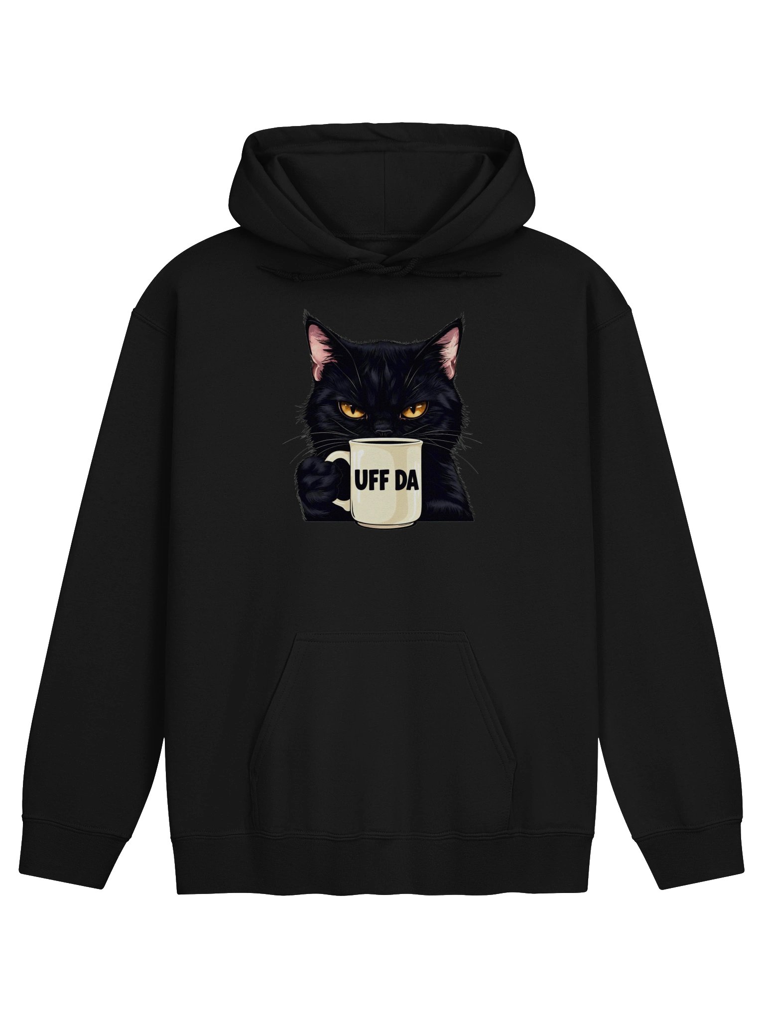 UFF DA Black Cat Hoodie product image (2)