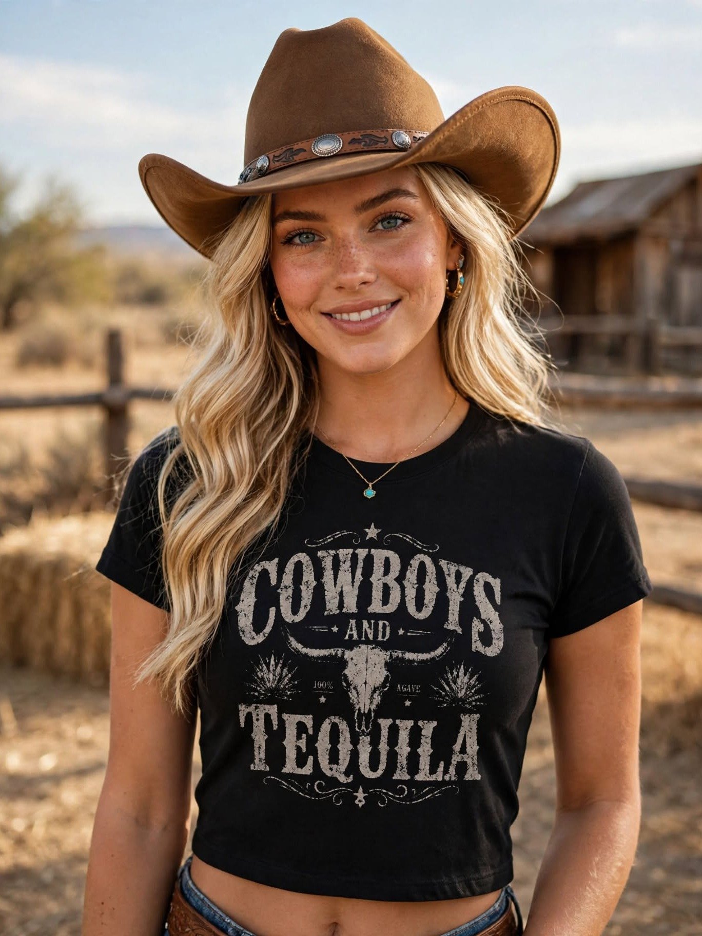 Cowboys and Tequila Vintage Western Tee product image (2)