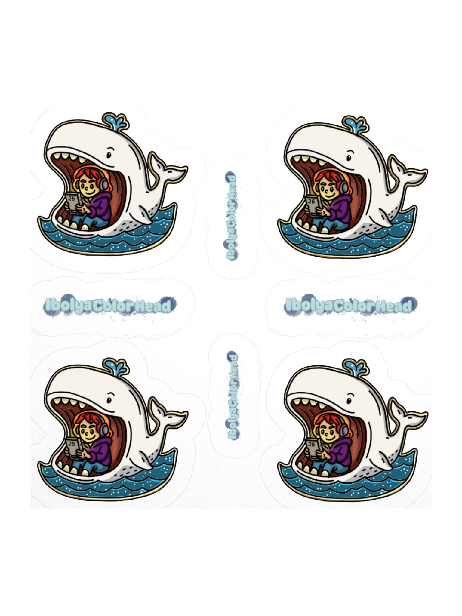 Ibo And The Whale Stickers product image (1)