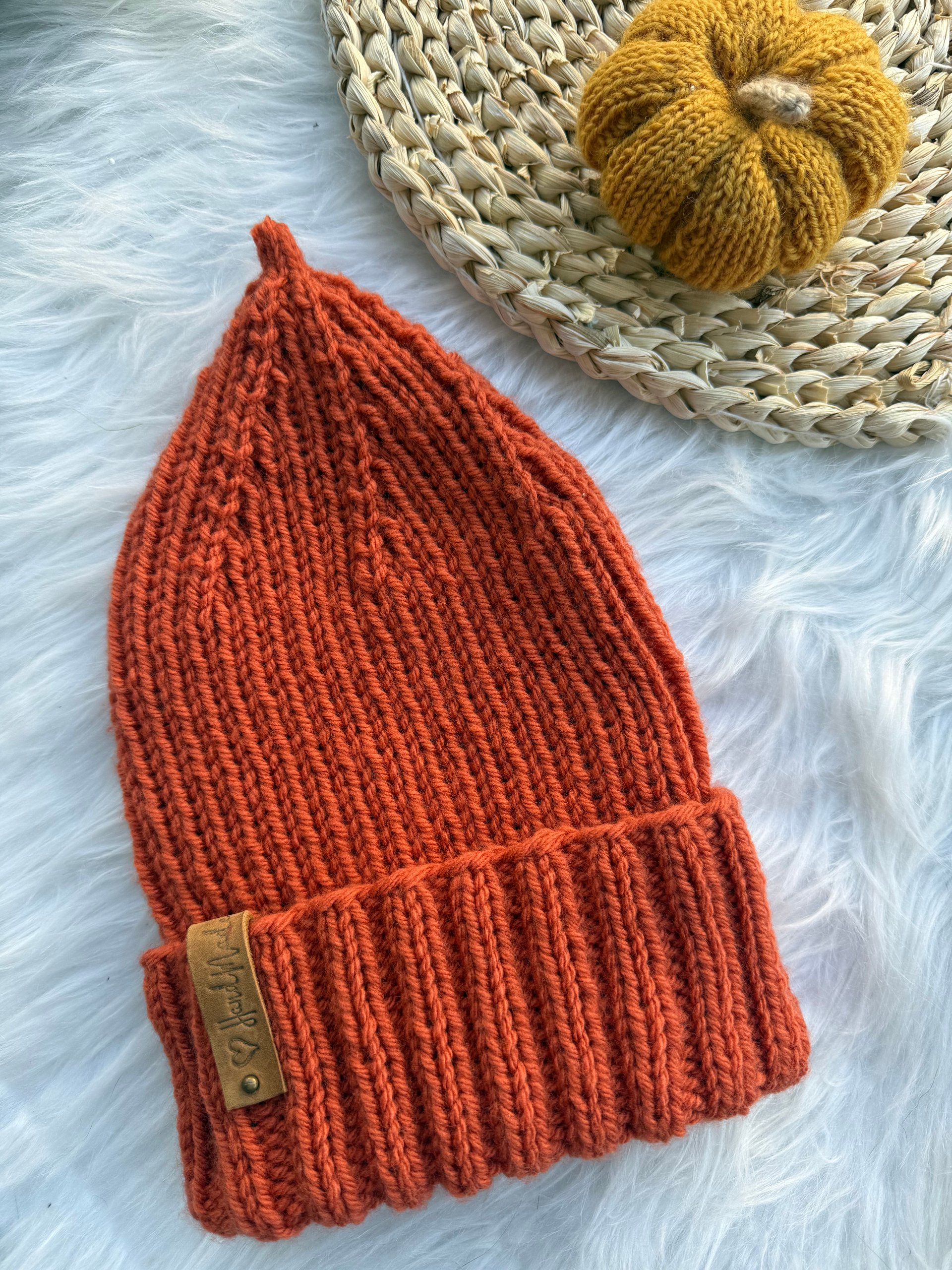 Knit Pumpkin Hat Pattern product image (3)