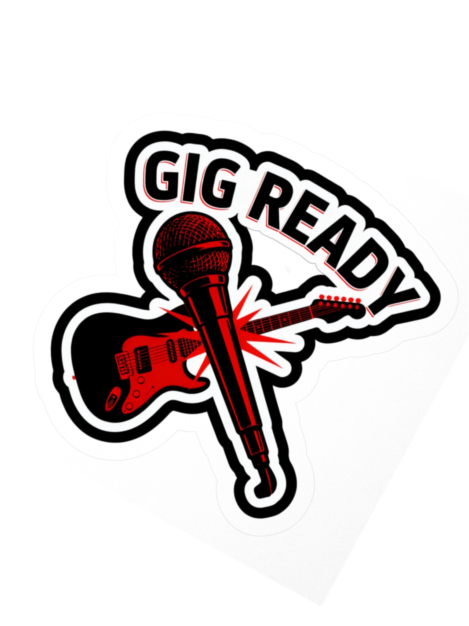 GIG READY Mic & Guitar Kiss Cut Sticker product image (4)