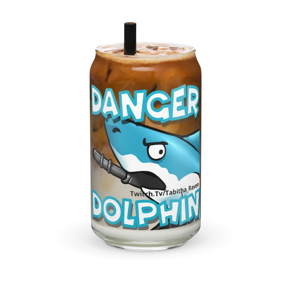 Danger Dolphin Glass Can Cup product image (36)