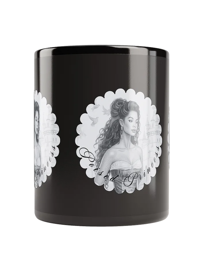 Poised Princess Fairytale Triptych Black Glossy Mug product image (4)