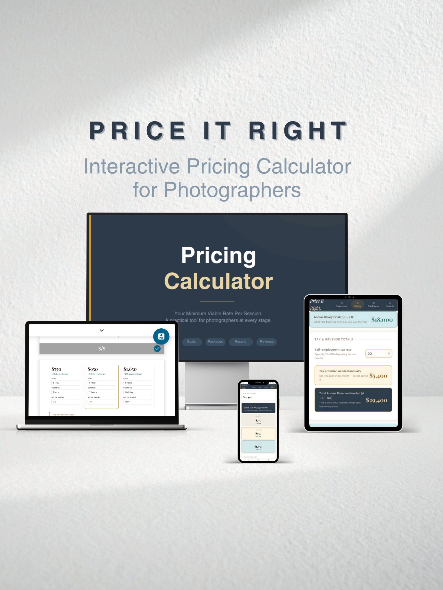 Pricing Calculator for Photographers - Limited Launch Sale - 50% Off product image (2)