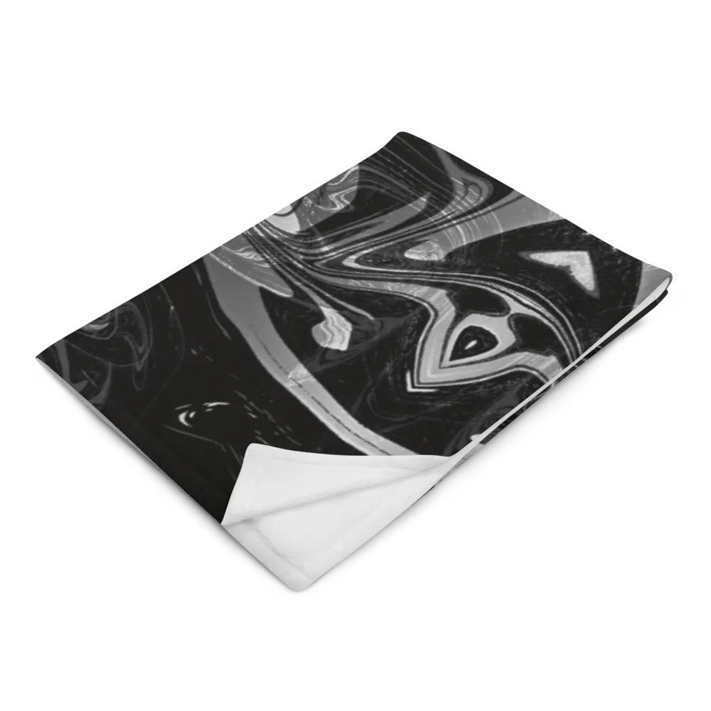 Black and White Swarm Pattern Urban Design Throw Blanket product image (14)