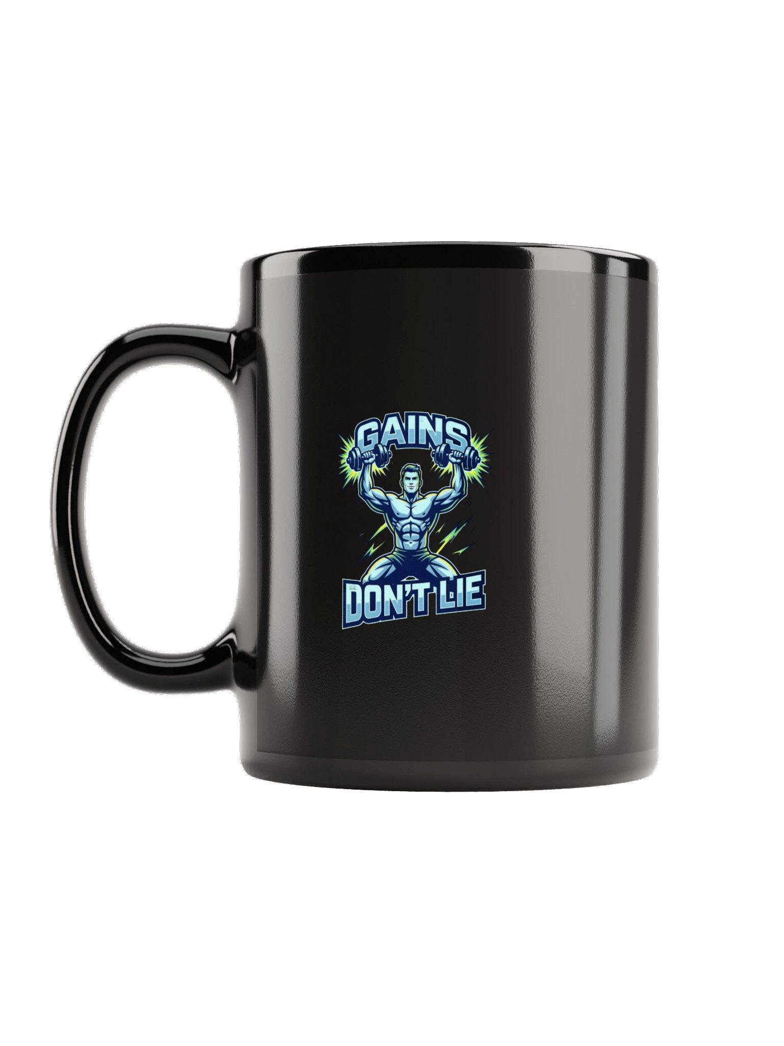 GAINS DON'T LIE Gym Coffee Mug | Motivational Fitness Cup | 11oz product image (1)